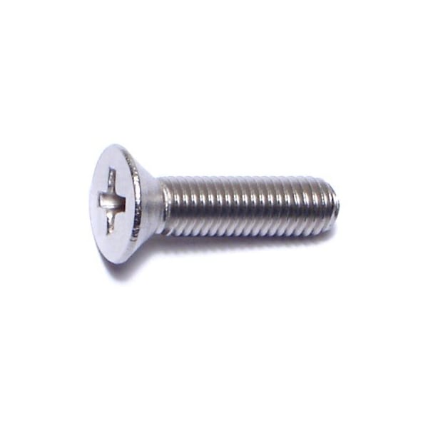 Midwest Fastener #10-32 x 3/4 in Phillips Flat Machine Screw, Plain 18-8 Stainless Steel, 100 PK 07193 - main